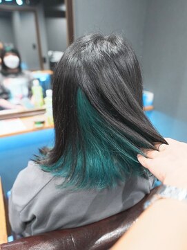 ボアップ 京橋店(boappu) #インナーカラー#インナーカラーグリーン#グリーンカラー