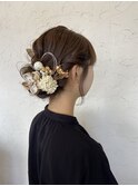 ゆるふわシニヨンヘア