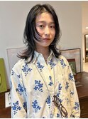レイヤーカットフェイスレイヤーウルフカットくびれヘア
