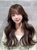【髪質改善】韓国ロングレイヤーマロンブラウンカラー