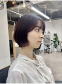 ☆ハイライトカラーくびれヘア奥行きショートレイヤーボブ[船橋]
