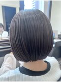 【上品な大人スタイル】シルキーストレートボブ