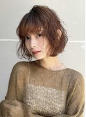 ふわくしゃ無造作ウェーブボブ