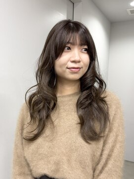 ヘアー アイス 御器所本店(HAIR ICI) ブリーチなしオリーブグレージュレイヤーカット冬カラー20代