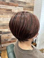 ミユル(MIYURU)&nbsp;白髪ボカシハイライトワインレッド