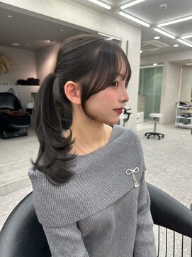 ロンド マーレ 天神大名店(Lond mare) 黒髪/オリーブグレー/小顔/ココアベージュ/レイヤーカット
