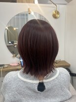 シア 新越谷店(SHEER) レイヤーボブ×レッドブラウン