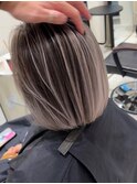 コントラストバレイヤージュボブ