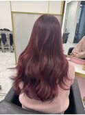 ブリーチを使わないピンク