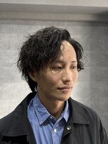 バーバーハウス ラヴィ 阿佐ヶ谷店(Barber House Lavie)&nbsp;ミディアムレイヤー×ツイストスパイラルパーマ