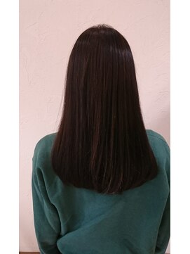 ネオリーブチノ 登戸店(Neolive cino) 黒髪　自然な仕上がりなストレート（縮毛矯正）　髪質改善