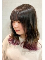 ヘアーサロン カシータ(Hair Salon CASITA) 「さり気ない派手髪」裾カラー.バイオレットPINK