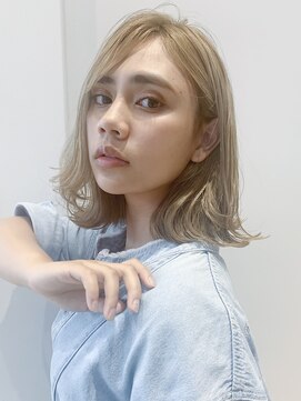 アルバム 銀座(ALBUM GINZA) ナチュラルボブ_ココアブラウンフリンジウェーブ_67809