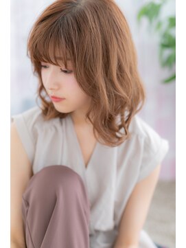 ヘアアンドビューティー ミック(Hair & Beauty miq) 外国人風ミルクティーブラウンで大人顔★ヨシンモリミディb