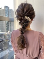 ヘアアレンジ　玉ねぎアレンジ　結婚式お呼ばれヘア【奥村】