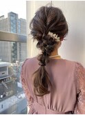 ヘアアレンジ 玉ねぎアレンジ 結婚式お呼ばれヘア【奥村】