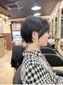 大人可愛い黒髪前下がりショートボブ20代30代40代  2/25