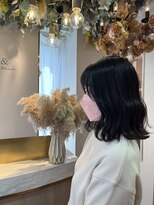 アンド ラ ブランシュ(&.La Blanche) ショコラベージュ/ベビーバング/ミディアムヘア/トリートメント