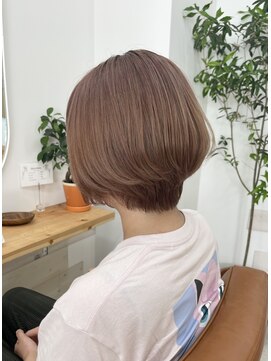 ティエル(TieLu) ひし形ショート×オレンジベージュ×ケアブリーチ