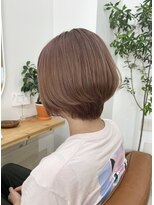 ティエル(TieLu) ひし形ショート×オレンジベージュ×ケアブリーチ