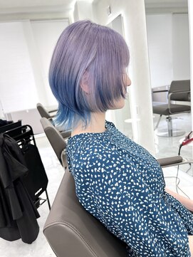 アイセ(I.se Eir TOKYO) ラベンダー/ブルー/ケアブリーチ/ダブルカラー/髪質改善