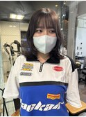 ミディアムレイヤー×透明感ラベンダーグレージュ【井澤彩】
