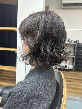オアシス(oasis) 【oasisオグラ】結べるボブウェーブパーマグレージュカラー
