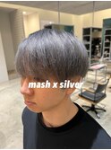 メンズマッシュxシルバーカラー