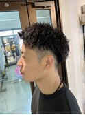 メンズショート　ツイストパーマ　佐世保