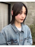 肩上ボブ センターパート