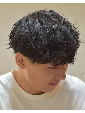 フリーク バーバーショップ 都島店(FREAK BARBER SHOP) MEN’S HAIR/ブルーブラック/フェザーパーマ/サーフカール/J