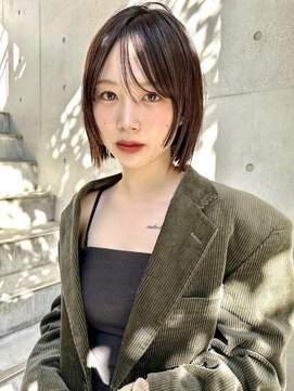 サンドレオ 新宿店(sand Leo) 黒髪小顔/顔周り/ヘイリーボブ/レイヤー/髪質改善/縮毛矯正/新宿