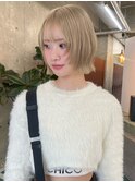 ハイトーン/ボブ/レイヤーカット/ダブルカラー/ブリーチ/栄h221