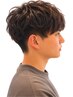 【MEN'S人気】似合わせカット+ケアパーマ+マイクロバブル+スタイリング剤