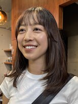 ナループロアポンテ(Nalu pu loa PONTE)&nbsp;ローレイヤー海外風レイヤー2wayバングナチュラルブラウン