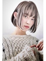 ヘアーアンドアトリエ マール(Hair&Atelier Marl)&nbsp;【Marl】カーキベージュにシンプルなボブスタイル♪