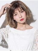 抜け感オシャレな切りっぱなしボブ★QUATRO63★