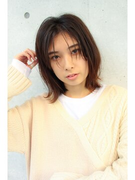 モリオ フロム ロンドン 大宮2号店(morio from London) 【なかじま ひびき】シースルーバング×外ハネロブ