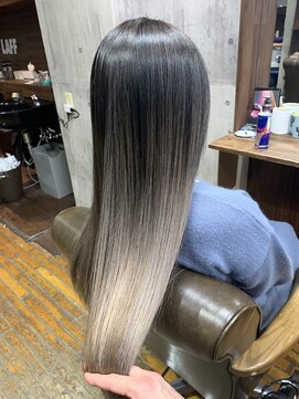 ラフ 難波店(LAFF) #黒髪#ボブルフ#ネビージュ#小顔#ワンレン