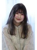 【20代30代40代】グレージュ透け感ヘア×インナーカラー