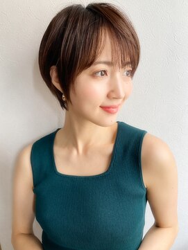 ノラ ギンザ(NORA GINZA) 【久場】絶壁解消!!丸みショート×薄めバング　 20代30代40代