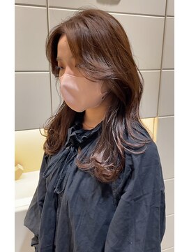 ビーハイブ 一番町店 アヴェダ(BEHIVE) 韓国風くびれミディ×ヌーディーベージュ