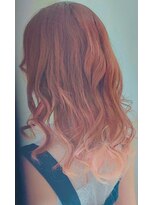 ヘアーデザイン ラクーナ(hair design La cuna) オレンジ×グラデーションカラー/セミディ/愛されロブ/夏カラー