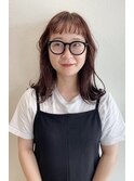 【guerir hair+care府中店】オレンジブラウン×セミロング