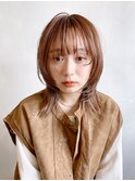 フェイスラインレイヤー_マチルダボブピンクベージュ_89202