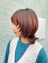 ヘアードレッシングショップ サロ(Hair Dressing Shop Salo) マッシュウルフ×オレンジ