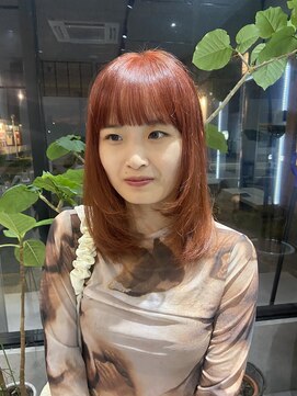 ムード カナザワ(mood kanazawa) 20代/30代/オレンジカラー/ブリーチカラー