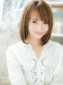 モッズヘア 越谷(mod's hair) 透明感斜めバング切りっぱなし艶感ストレートc6越谷20代30代40代