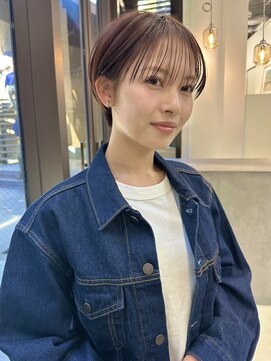 ミィ 浦和(mee) ハイライトカラー ピンクベージュ ウェーブカール ボブルフ 浦和