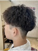 メンズ波巻きツイスパニュアンススパイラルスパイキーショート